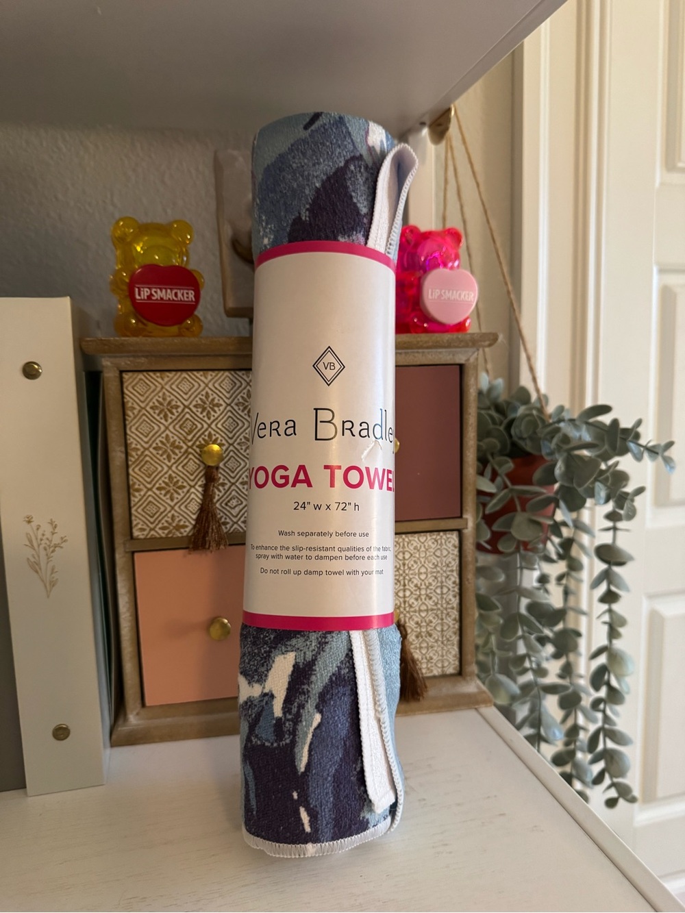 Vera Bradley Blue and White Yoga Towel